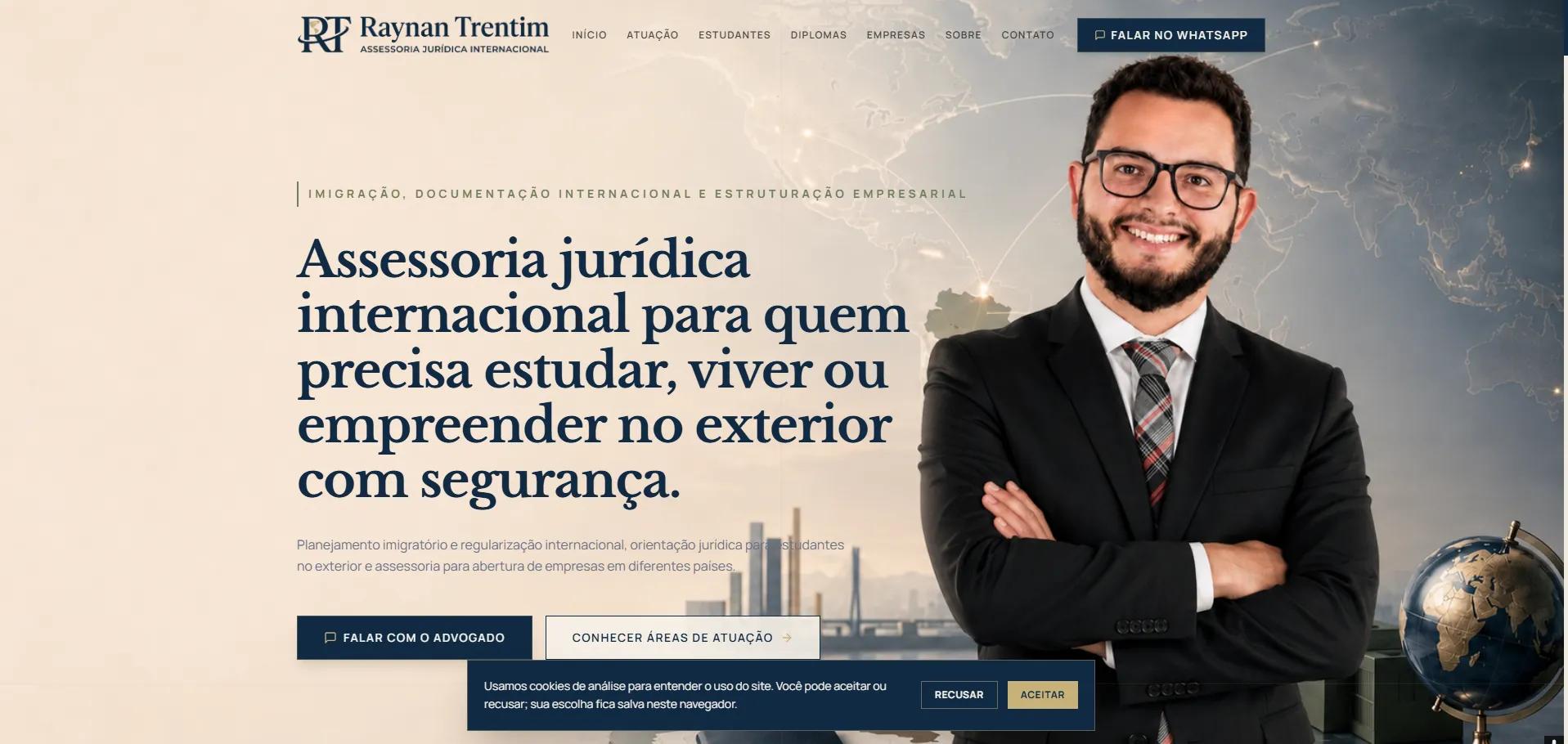 Interface do projeto Raynan Trentim